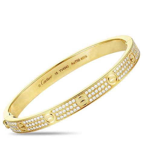 gold cartier bracelet with diamonds|cartier bracelet full diamond price.